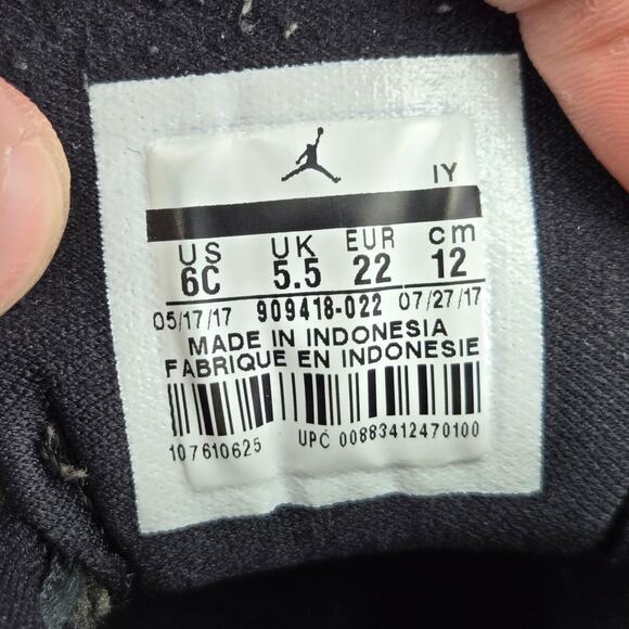 Jordan Jumpman Pro BT TD Black Leather Casual Daily Sneakers Kids 6c 909418-022 - Picture 9 of 9